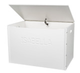 Little Colorado Big Toy Box Personalized - White Facing Left Open