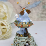 Wee Forest Folk Miniatures EV-2003 - Greetings! (Light Blue / Gold)