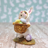 Wee Forest Folk Miniatures M-082 - Easter Bunny Mouse (White) 