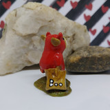 Wee Forest Folk Miniatures M-061 - Little Devil (Red on Green Base) Wee Forest Folk Miniatures M-061 - Little Devil (Red on Green Base)