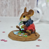 Wee Forest Folk Miniatures M-320 - Puzzled (Blue/Red)