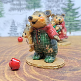 Wee Forest Folk Miniatures BB-10 - Nightie Bear (Christmas)