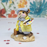 Wee Forest Folk Miniatures M-071 - Arty Mouse (Yellow)