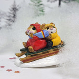 Wee Forest Folk Miniatures M-085 - Little Sledders (Red/Yellow) 