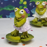 Wee Forest Folk Miniatures F-7 - Flirty Frog (Lavender)
