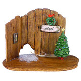 Wee Forest Folk Miniature - Christmas Barn Door Backdrop (NM-4a)
