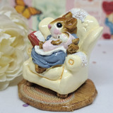 Wee Forest Folk Miniatures M-066 - The Babysitter (Yellow / Blue / Pink)