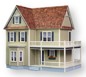 Victoria's Farmhouse Unfinished Dollhouse Kit Victoria's Farmhouse Unfinished Dollhouse Kit