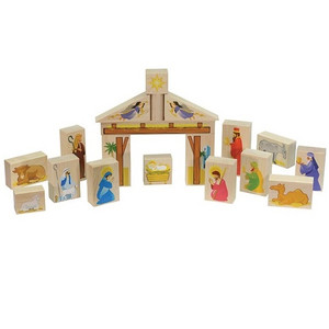 Maple Landmark Wooden Nativity Block Set (73362). Maple Landmark Wooden Nativity Block Set (73362).
