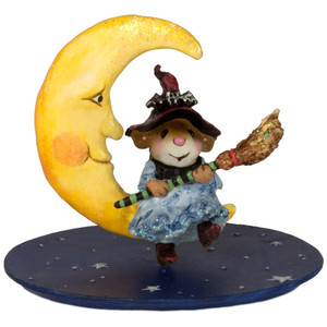 Wee Forest Folk Miniatures M-623 - Broom to the Moon! 