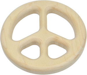Maple Teether Peace Sign By Maple Landmark Maple Teether Peace Sign By Maple Landmark