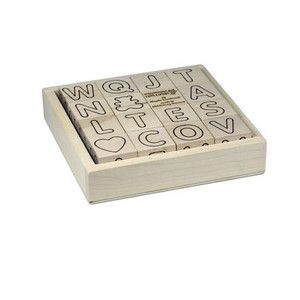 Maple Landmark ABC Blocks, Simple with Tray Maple Landmark ABC Blocks, Simple with Tray
