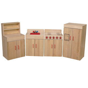 Heritage Solid Maple Play Kitchen Set of Four Heritage Solid Maple Play Kitchen Set of Four