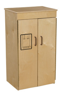 Classic Wooden Play Refrigerator with Brown Handles Classic Wooden Play Refrigerator with Brown Handles