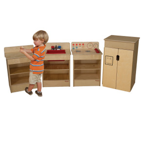 Toddler Play Kitchen, Set of Four Appliances with Red Sink and Knobs (WD20000) Toddler Play Kitchen, Set of Four Appliances with Red Sink and Knobs (WD20000)