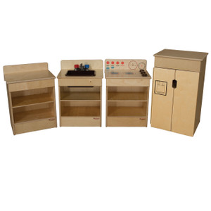 Toddler Play Kitchen, Set of Four Appliances with Brown Sink and Knobs (WD20000BN) Toddler Play Kitchen, Set of Four Appliances with Brown Sink and Knobs (WD20000BN)