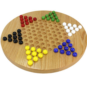 Maple Landmark Wooden Chinese Checkers Game, Oak