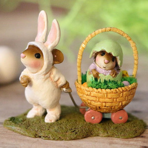 Wee Forest Folk Miniatures M-668 - Easter Welcome Wagon Wee Forest Folk Miniatures M-668 - Easter Welcome Wagon