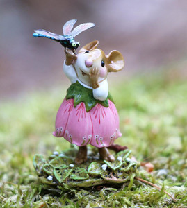 Wee Forest Folk Miniatures M-643 - Pretty Perch in Pink