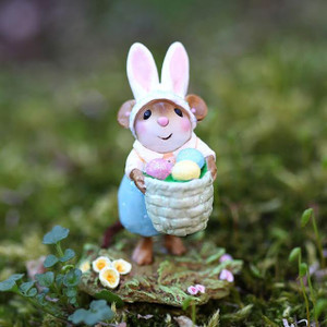 Wee Forest Folk Miniatures M-719b - Hoppy Easter Boy Wee Forest Folk Miniatures M-719b - Hoppy Easter Boy