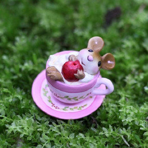 Wee Forest Folk Miniatures M-721 - Sweet Tea Mouse Wee Forest Folk Miniatures M-721 - Sweet Tea Mouse