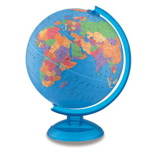Atlantis 12 Inch Blue Raised Relief Gyro-Matic Desk Globe