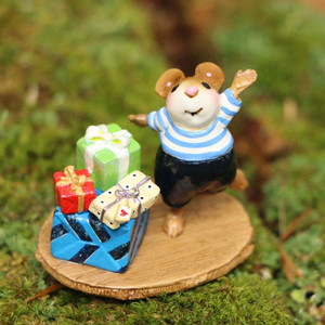 Wee Forest Folk Miniatures M-739b - Yippee! (Blue) Wee Forest Folk Miniatures M-739b - Yippee! (Blue)