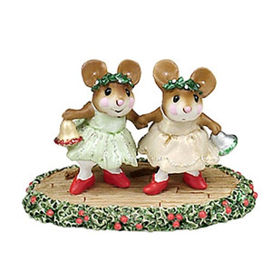 Wee Forest Folk Miniatures M-304 - Christmas Belles Wee Forest Folk Miniatures M-304 - Christmas Belles