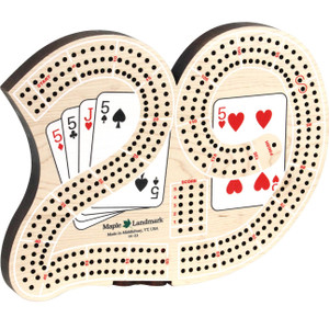 29-Shaped Cribbage Board by Maple Landmark 50581 29-Shaped Cribbage Board by Maple Landmark 50581