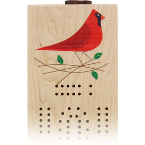 Cardinal Cribbage Board by Maple Landmark 50671