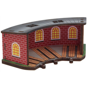 Roundhouse Accessory for Wooden Toy Train By Maple Landmark Roundhouse Accessory for Wooden Toy Train By Maple Landmark