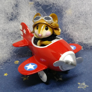 Wee Forest Folk Miniatures M-309 - Pedal Plane (Red)