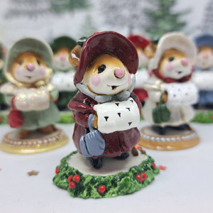 Wee Forest Folk Miniatures M-146 - Miss Noel (Cranberry) Wee Forest Folk Miniatures M-146 - Miss Noel (Cranberry)
