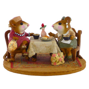 Wee Forest Folk Miniature - Tea with Tillie (M-285-Dark Rose) Wee Forest Folk Miniature - Tea with Tillie (M-285-Dark Rose)