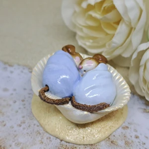 Wee Forest Folk Miniatures M-289b - Wee Sea Twins (Blue, Blue)