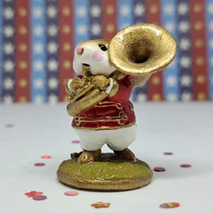 Wee Forest Folk Miniatures M153c - Tuba Player (Red) 