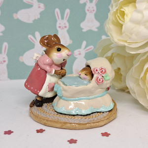 Wee Forest Folk Miniatures M-259a - Mother's Wee Baby (Blue) 
