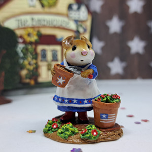 Wee Forest Folk Limited Edition M-237 - Patient Lucy Gardening with Pride (Flag) 