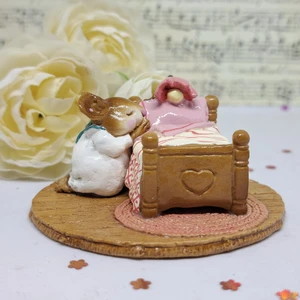 Wee Forest Folk Miniatures M-178 - Night Prayer (Cream/Pink)