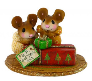 Wee Forest Folk Miniatures M-373 - For a Good Mouse Only (Mustard)