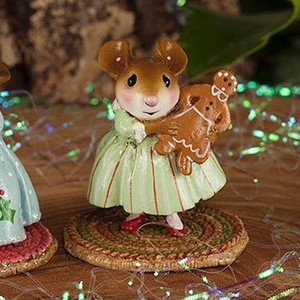 Wee Forest Folk Miniatures M-499 - Gingerbread Girl (Green) 