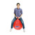 Child Bouncing on Gymnic 22 Inch Red Hop Ball 55 8055 