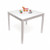 Lipper International Child's Square Table, White 