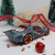 Die Cast Car Ornament in Metallic Grey with Football Graphics
