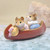 Wee Forest Folk Miniatures MS-11 - Two in a Canoe (Rust) 