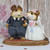 Wee Forest Folk Miniatures M-067 - Wedding Mice in White and Black with Pink Flowers