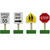 Jumbo Roadway Activity Rug with Four Wooden Traffic Signs (79 x 60 Inches) 