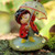 Wee Forest Folk Miniatures M-758b - Lady Bug Puddle Jumper