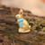 Wee Forest Folk Incentive Pieces INC-042 - Mini Gold Bunny (Aqua)