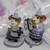 Wee Forest Folk Miniatures M-223 and M-224 - Party Boy and Girl (Plum) 